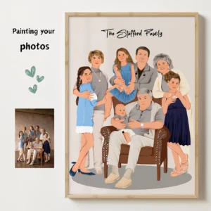 Custom Realistic illustration Portraits-Best Gift For Special one- Digital Download